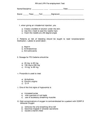 lpn entrance test printable free.